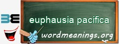 WordMeaning blackboard for euphausia pacifica